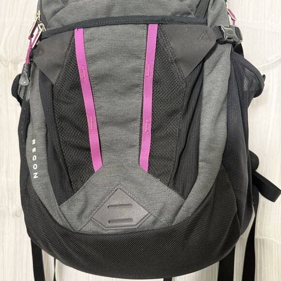 The North Face RECON Backpack Daypack Gray Purple Hiking Camping Laptop Sports - Picture 5 of 12